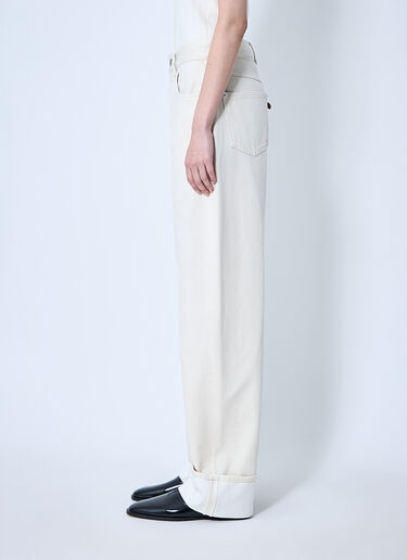 Bottega Veneta Jeans With Turned-Up Cuffs White bov0260005