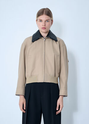 Bottega Veneta Cotton Twill Jacket Beige bov0260006