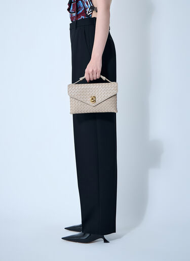 Knot Lock Handbag Bottega Veneta Knot Lock Handbag Beige bov0260017