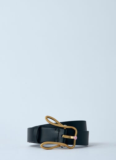 Bottega Veneta 버니 가죽 벨트  블랙 bov0260031
