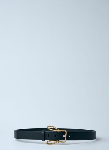 Bottega Veneta 버니 가죽 벨트  블랙 bov0260031