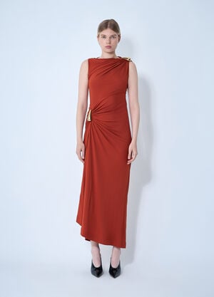 Bottega Veneta Viscose Jersey Dress Orange bov0261006