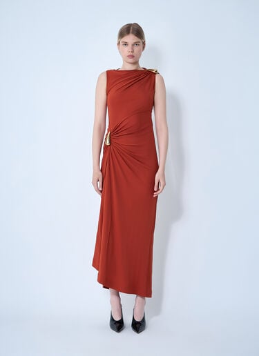 Bottega Veneta Viscose Jersey Dress Orange bov0261006