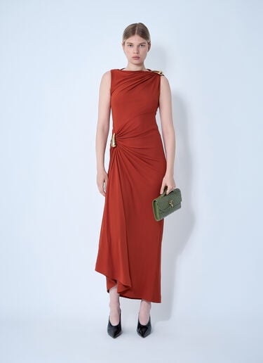 Bottega Veneta Viscose Jersey Dress Orange bov0261006