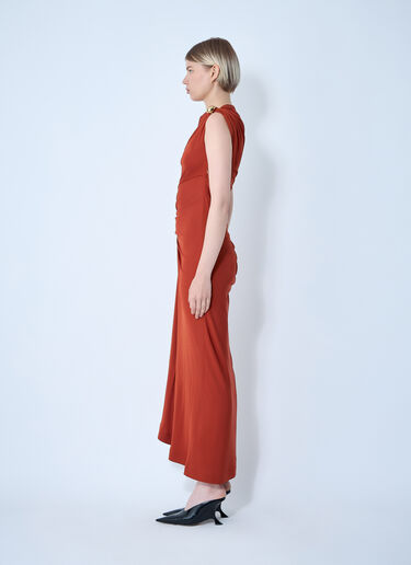 Viscose Jersey Dress Bottega Veneta Viscose Jersey Dress Orange bov0261006
