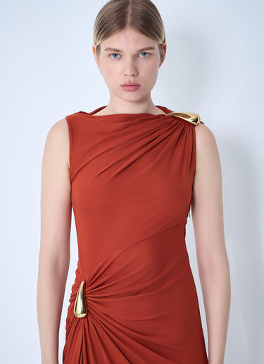Viscose Jersey Dress Bottega Veneta Viscose Jersey Dress Orange bov0261006