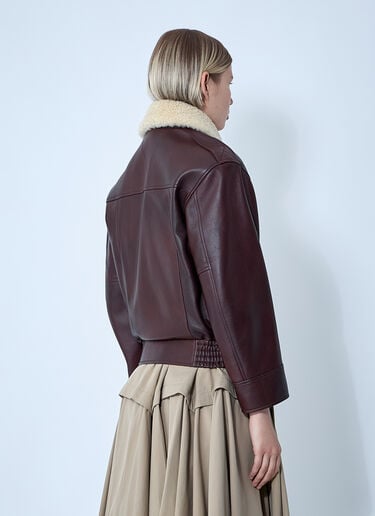 Bottega Veneta Leather Blouson Jacket Brown bov0261007