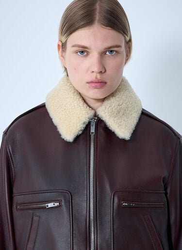 Bottega Veneta Leather Blouson Jacket Brown bov0261007
