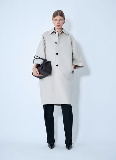 Silk-And-Cotton-Blend Coat Bottega Veneta Silk-And-Cotton-Blend Coat Grey bov0261008