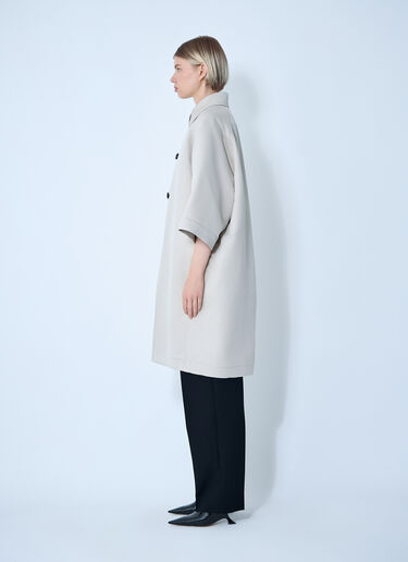 Silk-And-Cotton-Blend Coat Bottega Veneta Silk-And-Cotton-Blend Coat Grey bov0261008