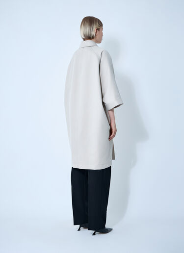 Silk-And-Cotton-Blend Coat Bottega Veneta Silk-And-Cotton-Blend Coat Grey bov0261008
