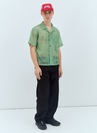 Engineered Mesh Shirt Brain Dead Engineered Mesh Shirt Green bra0156019