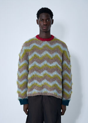 Brain Dead Ziz-Zag Sweater Brown bra0160001