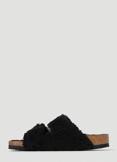 Arizona Shearling Sandals Birkenstock Arizona Shearling Sandals Black brk0250002