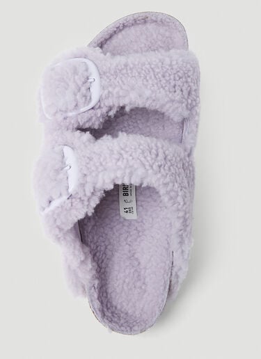 Arizona Big Buckle Shearling Sandals Birkenstock Arizona Big Buckle Shearling Sandals Lilac brk0252018