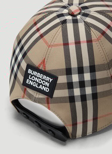 Checked Baseball Caps Burberry Checked Baseball Caps Beige bur0138059