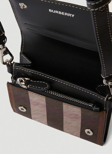Burberry 标志性格纹肩带钱包 棕 bur0150043