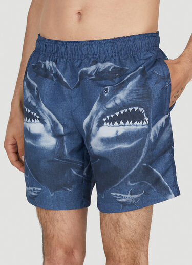 Shark Print Swim Shorts Burberry Shark Print Swim Shorts Blue bur0152041