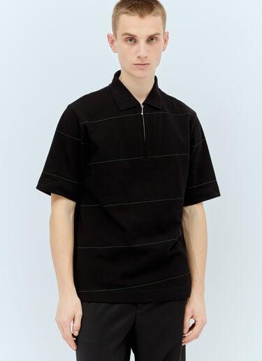 条纹 Polo 衫 Burberry 条纹 Polo 衫 黑色 bur0155045