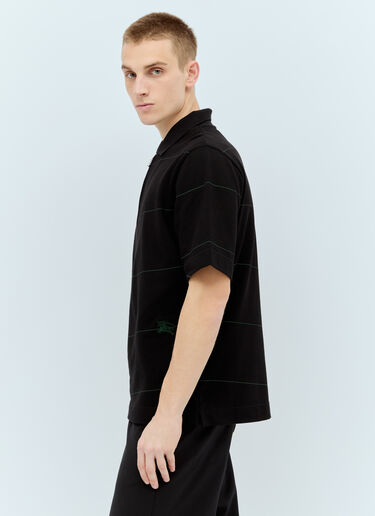 条纹 Polo 衫 Burberry 条纹 Polo 衫 黑色 bur0155045