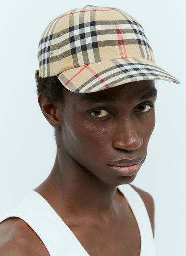 Archive Check Baseball Cap Burberry Archive Check Baseball Cap Beige bur0155075