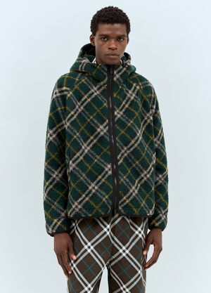 Burberry 체크 플리스 재킷  다크 그린 bur0157003