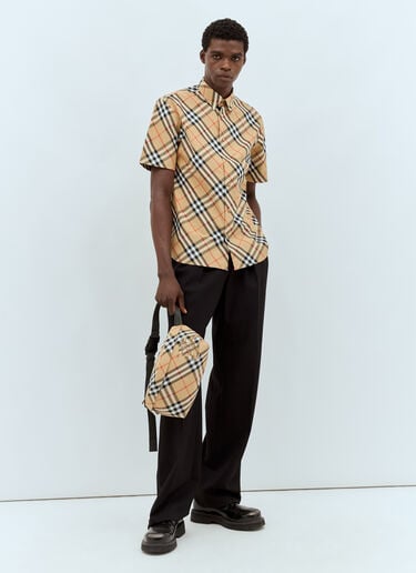 Burberry Check Poplin Shirt Beige bur0157005