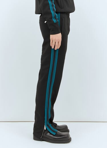 Burberry 条纹平纹针织运动裤  黑色 bur0157011