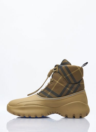 Burberry Check Scoot Trek Boots Green bur0158010