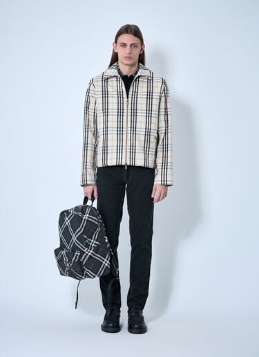 Burberry 체크 면 해링턴 재킷  브라운 bur0159012
