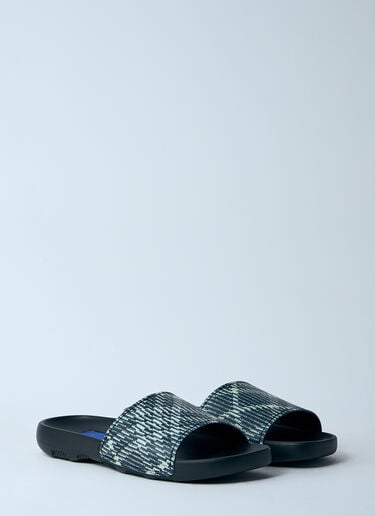 Burberry Check Dive Slides Black bur0159020