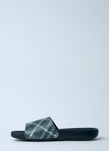 Burberry Check Dive Slides Black bur0159020