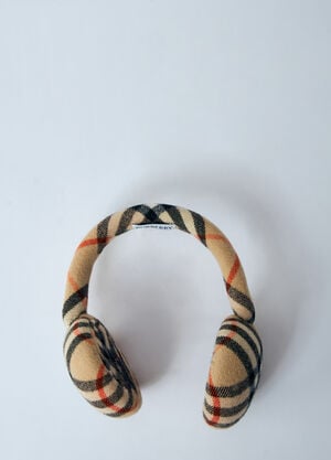 Burberry 格纹羊毛耳罩  沙色 bur0159031