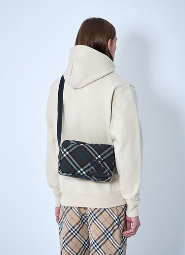 Burberry 格纹斜挎包  黑色 bur0159042