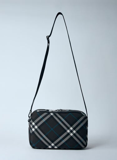 Burberry 格纹斜挎包  黑色 bur0159042