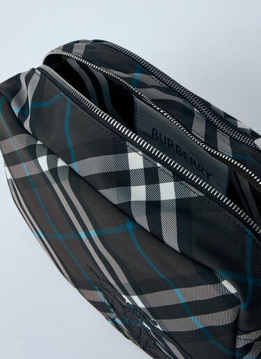 Burberry 格纹斜挎包  黑色 bur0159042