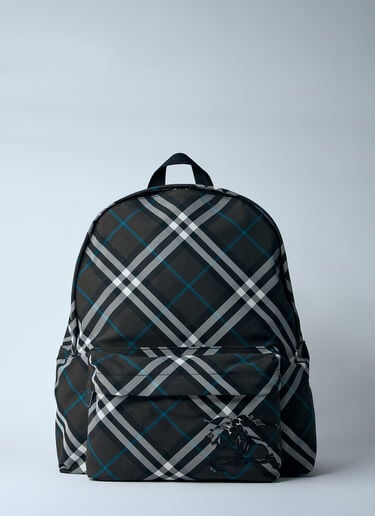 Burberry Check Backpack Black bur0159044
