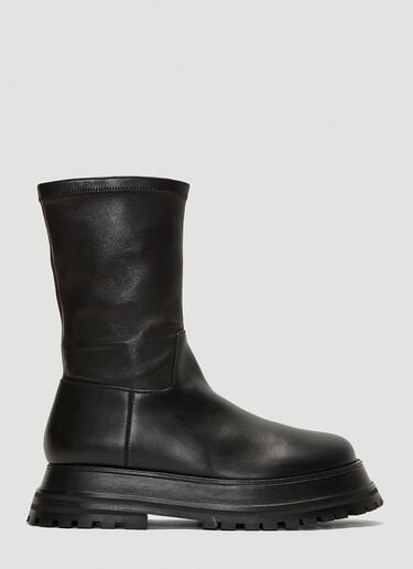 Hurr Leather Boots Burberry Hurr Leather Boots Black bur0241077