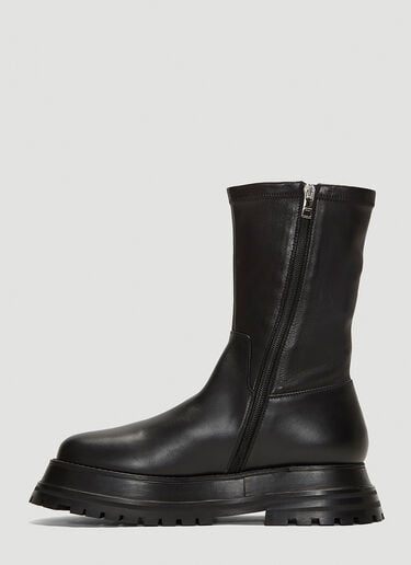 Hurr Leather Boots Burberry Hurr Leather Boots Black bur0241077