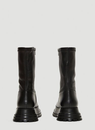 Hurr Leather Boots Burberry Hurr Leather Boots Black bur0241077
