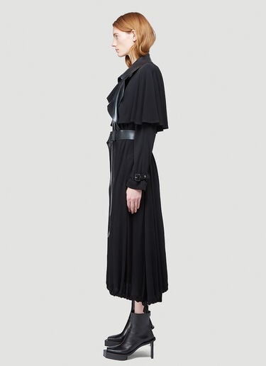 Ruffle Jersey Trench Coat Burberry Ruffle Jersey Trench Coat Black bur0244035