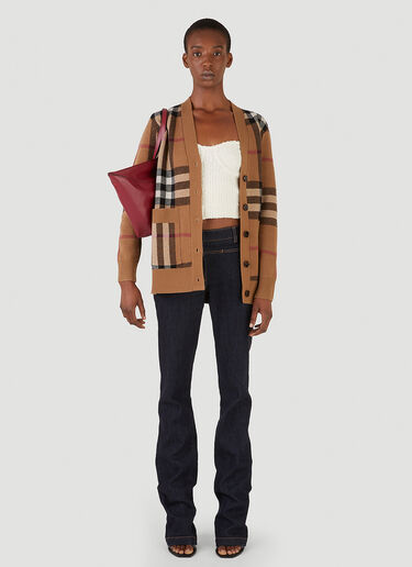Burberry 체크 니트 가디건 브라운 bur0245027