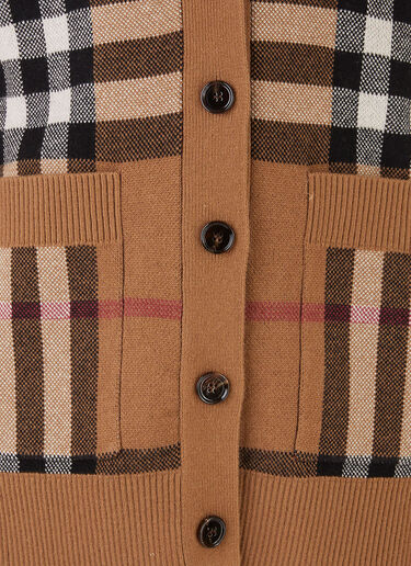 Burberry 체크 니트 가디건 브라운 bur0245027