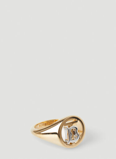 Logo Cut Out Signet Ring Burberry Logo Cut Out Signet Ring Gold bur0250008