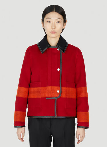Burberry Aldbury 对比色饰边夹克 红色 bur0251006