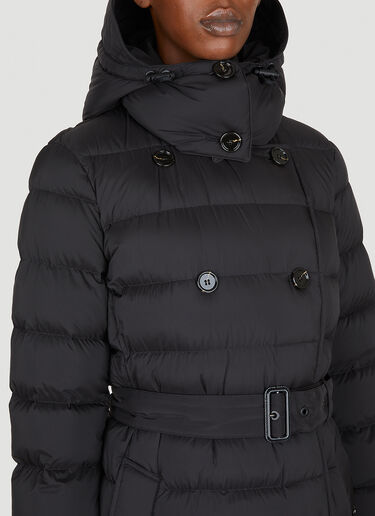 Burberry 더블 브레스티드 퀼트 코트 블랙 bur0251034