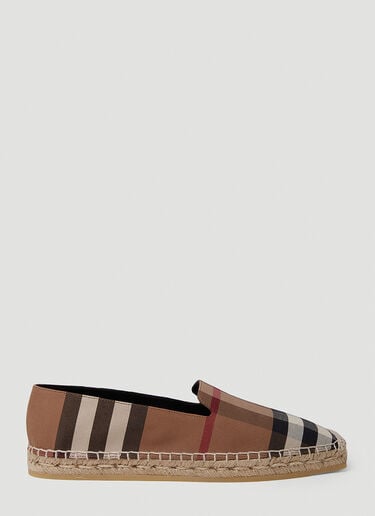 Check Espadrille Flats Burberry Check Espadrille Flats Brown bur0251087
