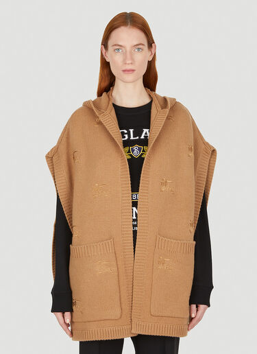 니트 후드 케이프 Burberry 니트 후드 케이프 카멜 bur0251095