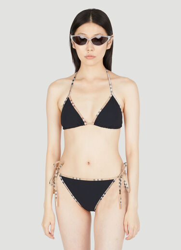 Check Triangle Bikini Burberry Check Triangle Bikini Black bur0252079