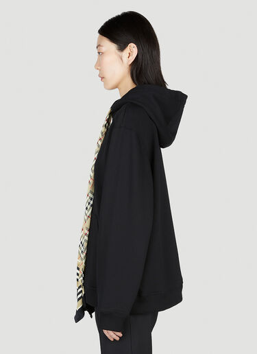 Scarf Hooded Sweatshirt Burberry Scarf Hooded Sweatshirt Black bur0253009